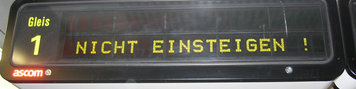 Nicht einsteigen!